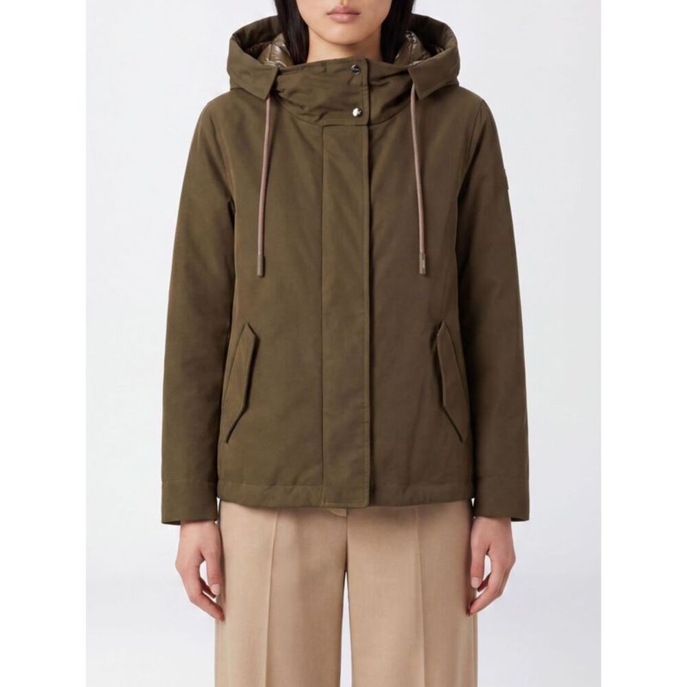Herno Women Herno Short Cotton Blend Parka With Hood And Concealed Closure